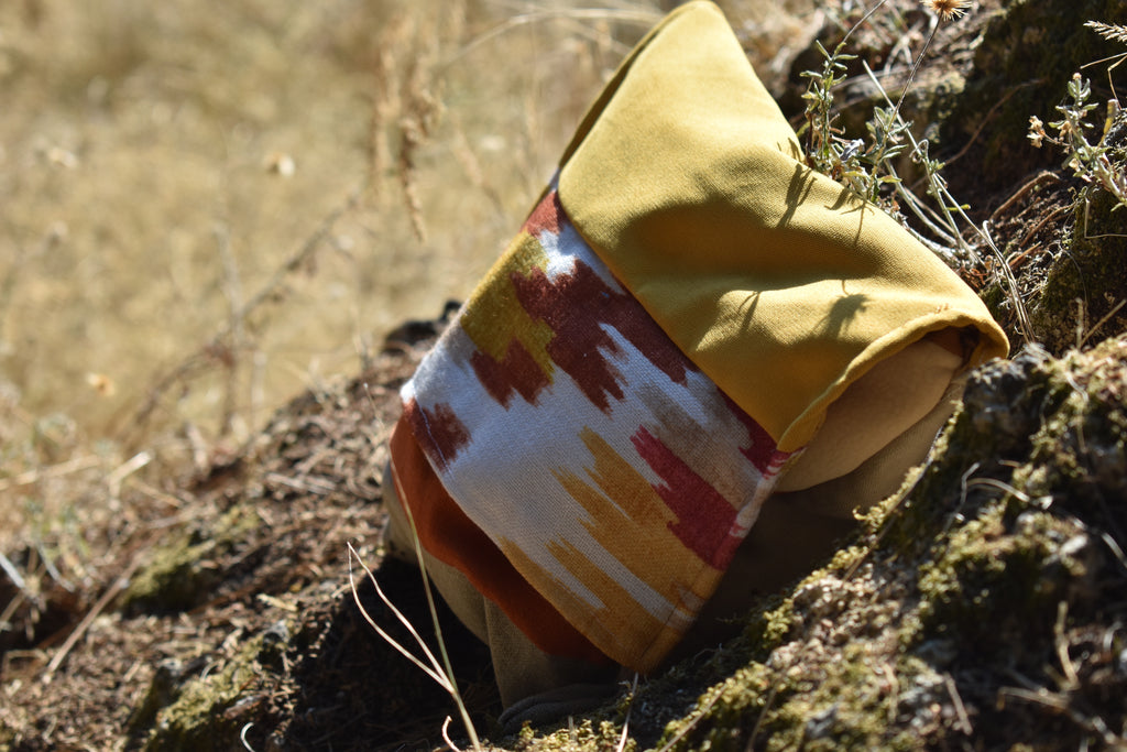 Χειροποίητο Τσαντάκι – Φάκελος Μουσταρδί & Πορτοκαλί | Kallαίσθησις