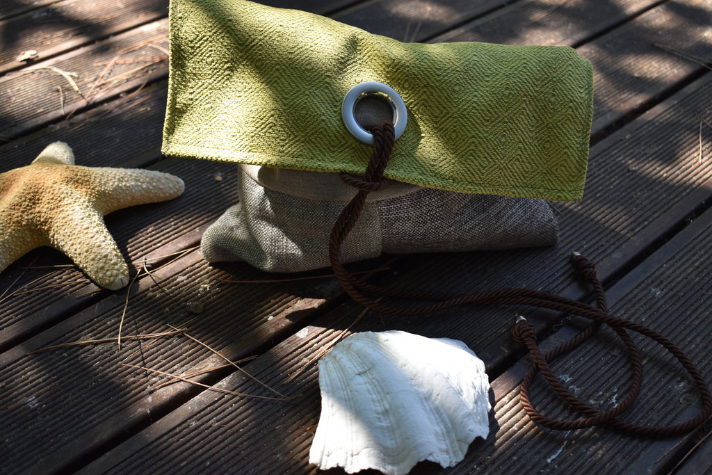 Χειροποίητη Τσάντα Ώμου – Κίτρινο & Μπεζ | Kallαίσθησις