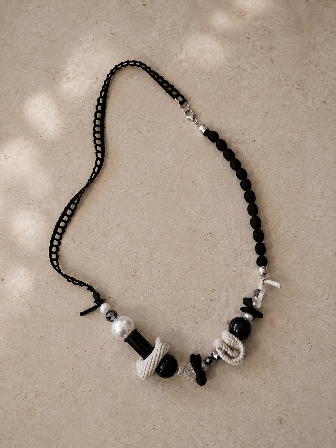 Σετ Statement Κολιέ & Χειροποίητο Τσαντάκι Zebra Patchwork| Kallαίσθησις