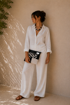 Σετ Statement Κολιέ & Χειροποίητο Τσαντάκι Zebra Patchwork| Kallαίσθησις