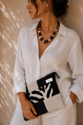 Σετ Statement Κολιέ & Χειροποίητο Τσαντάκι Zebra Patchwork| Kallαίσθησις