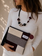 Σετ Statement Κολιέ & Χειροποίητο Τσαντάκι Patchwork | Kallαίσθησις