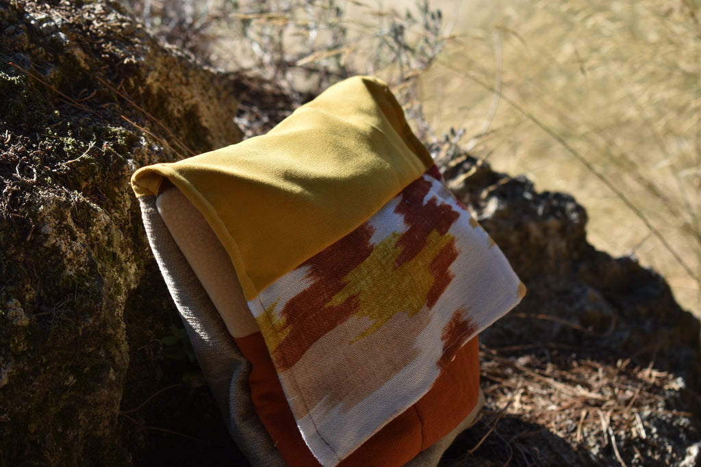 Χειροποίητο Τσαντάκι – Φάκελος Μουσταρδί & Πορτοκαλί | Kallαίσθησις