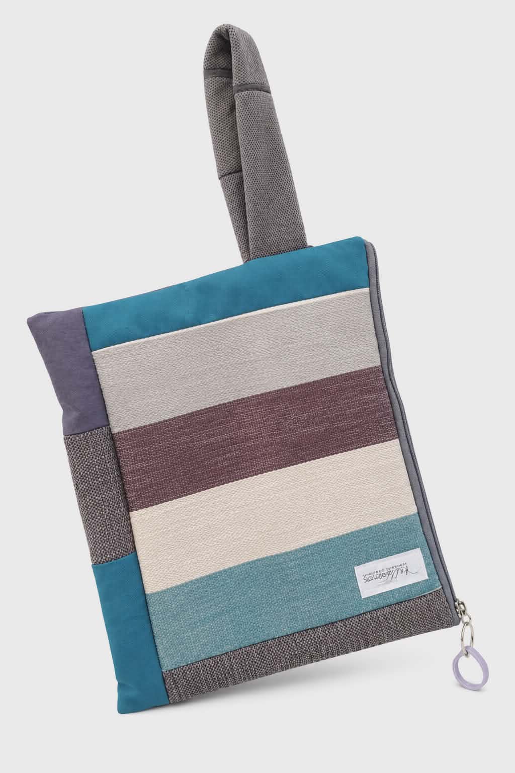 Τσαντάκι patchwork σε γήινες & τιρκουάζ αποχρώσεις | kallαίσθησις
