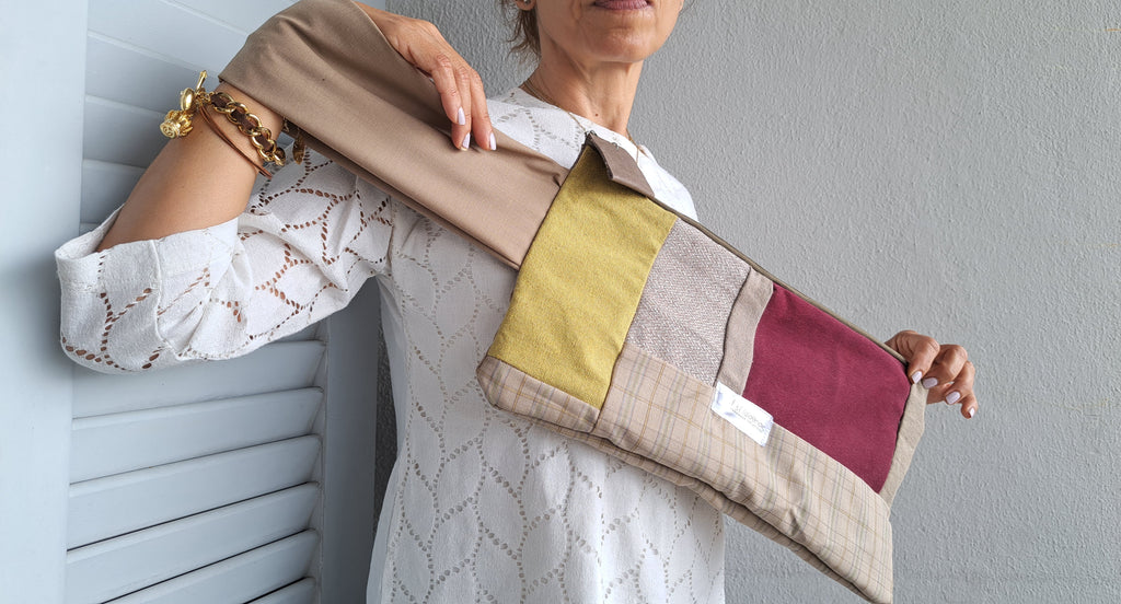 Τσαντάκι patchwork σε γήινες αποχρώσεις | kallαίσθησις