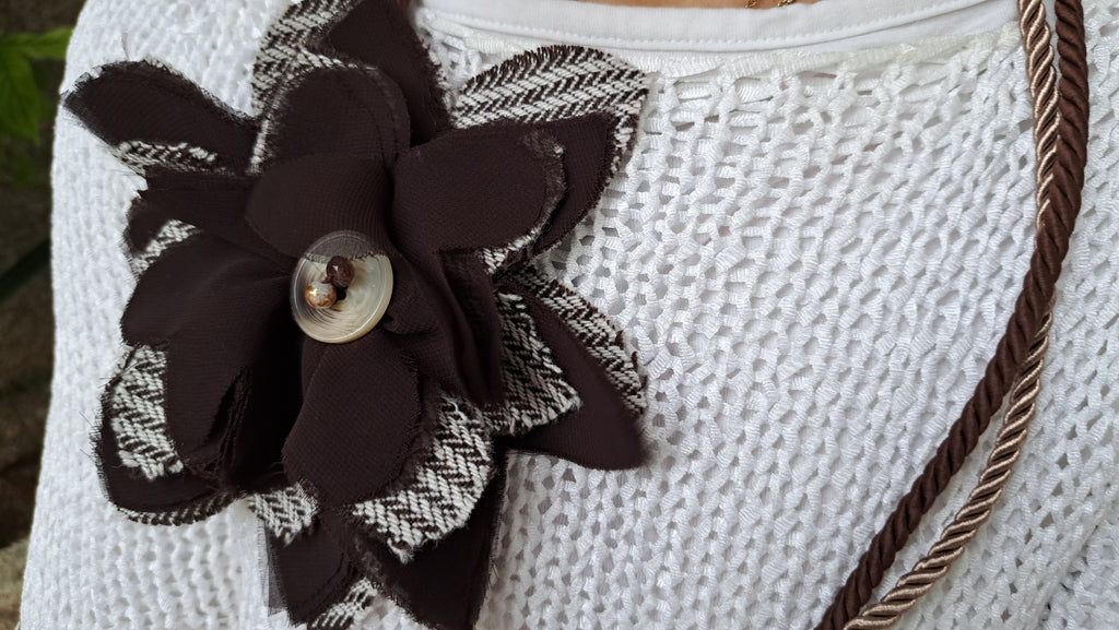 Κολιέ “Καφέ Άνθος” | kallαίσθησις