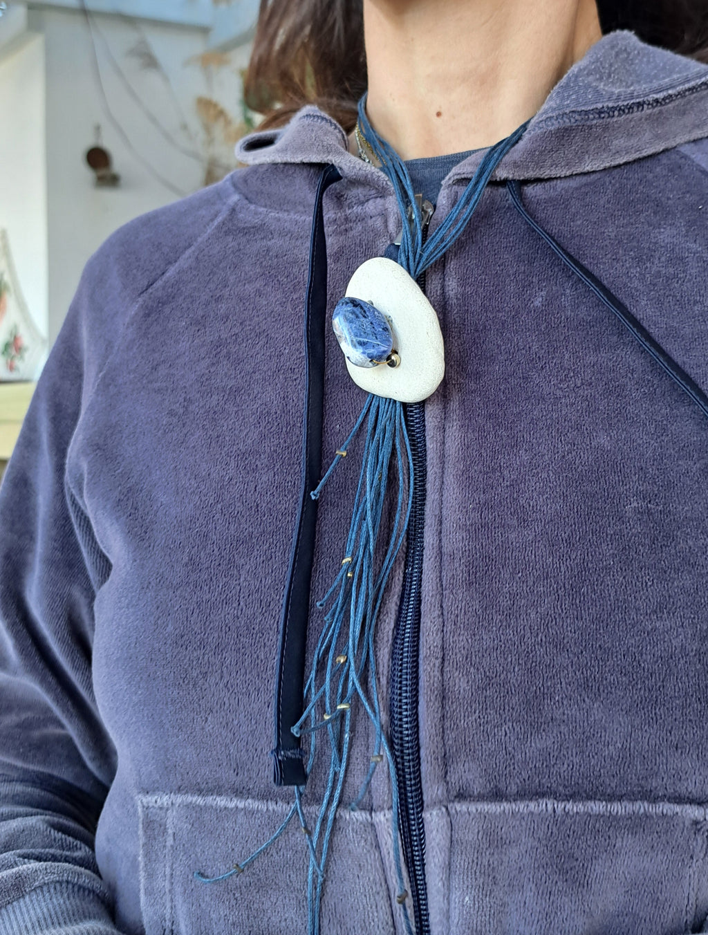 Κολιέ “Θαλασσινή Αύρα” με Μπλε Πέτρα | Kallαίσθησις