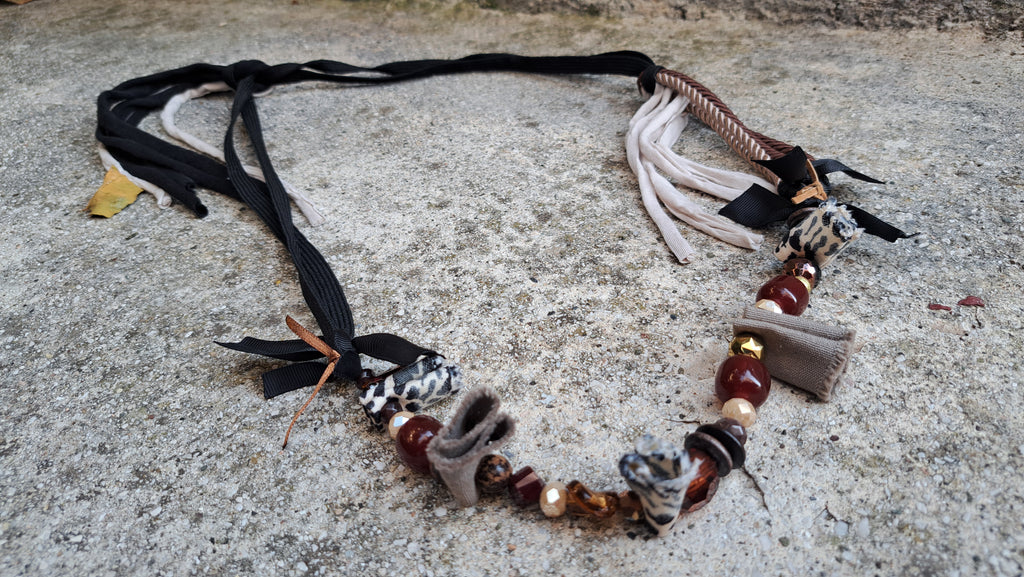 Σετ κολιέ & τσαντάκι animal print | kallαίσθησις