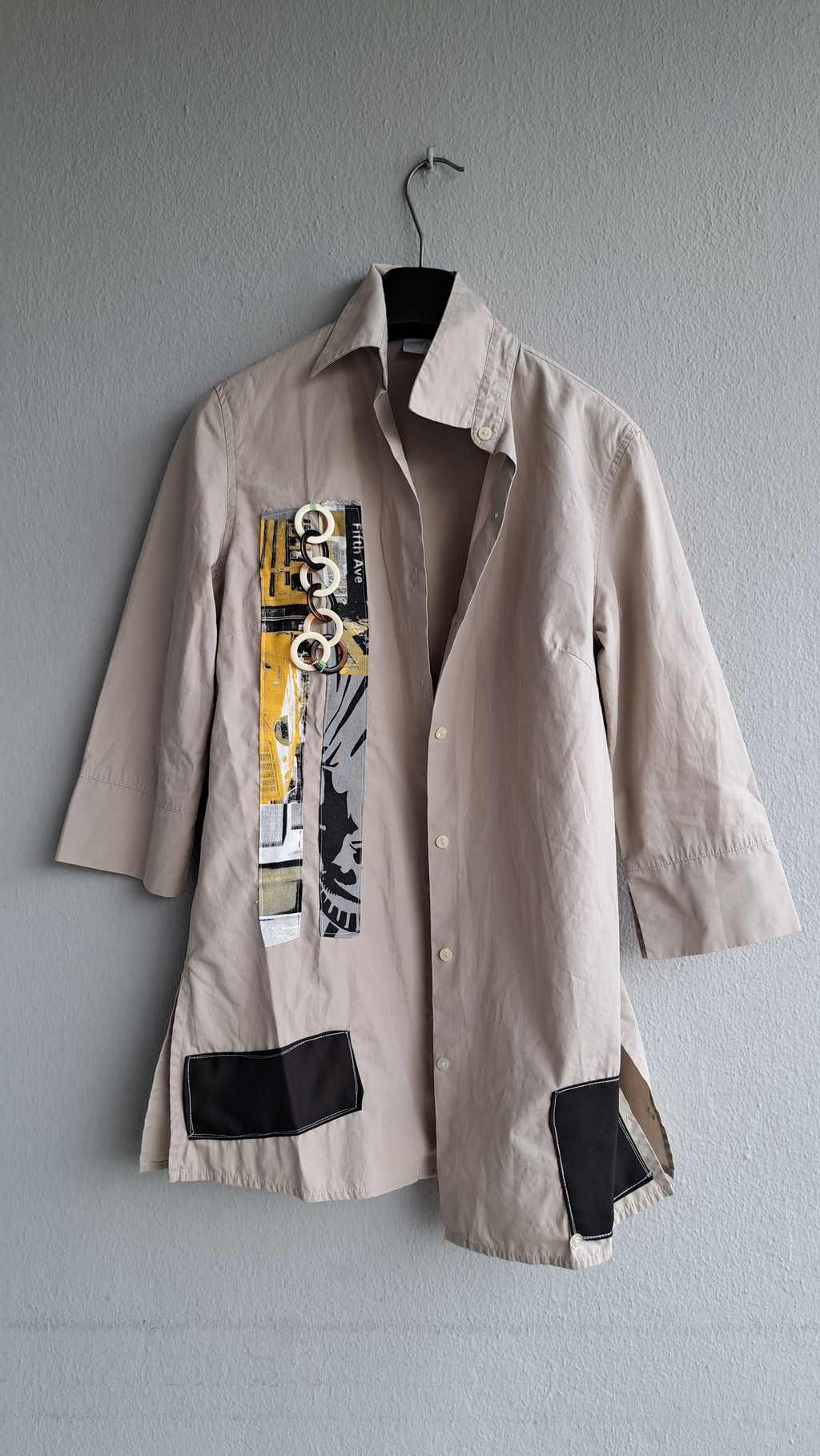 Μακρύ πουκάμισο με διακοσμητικούς κρίκους | kallαίσθησις