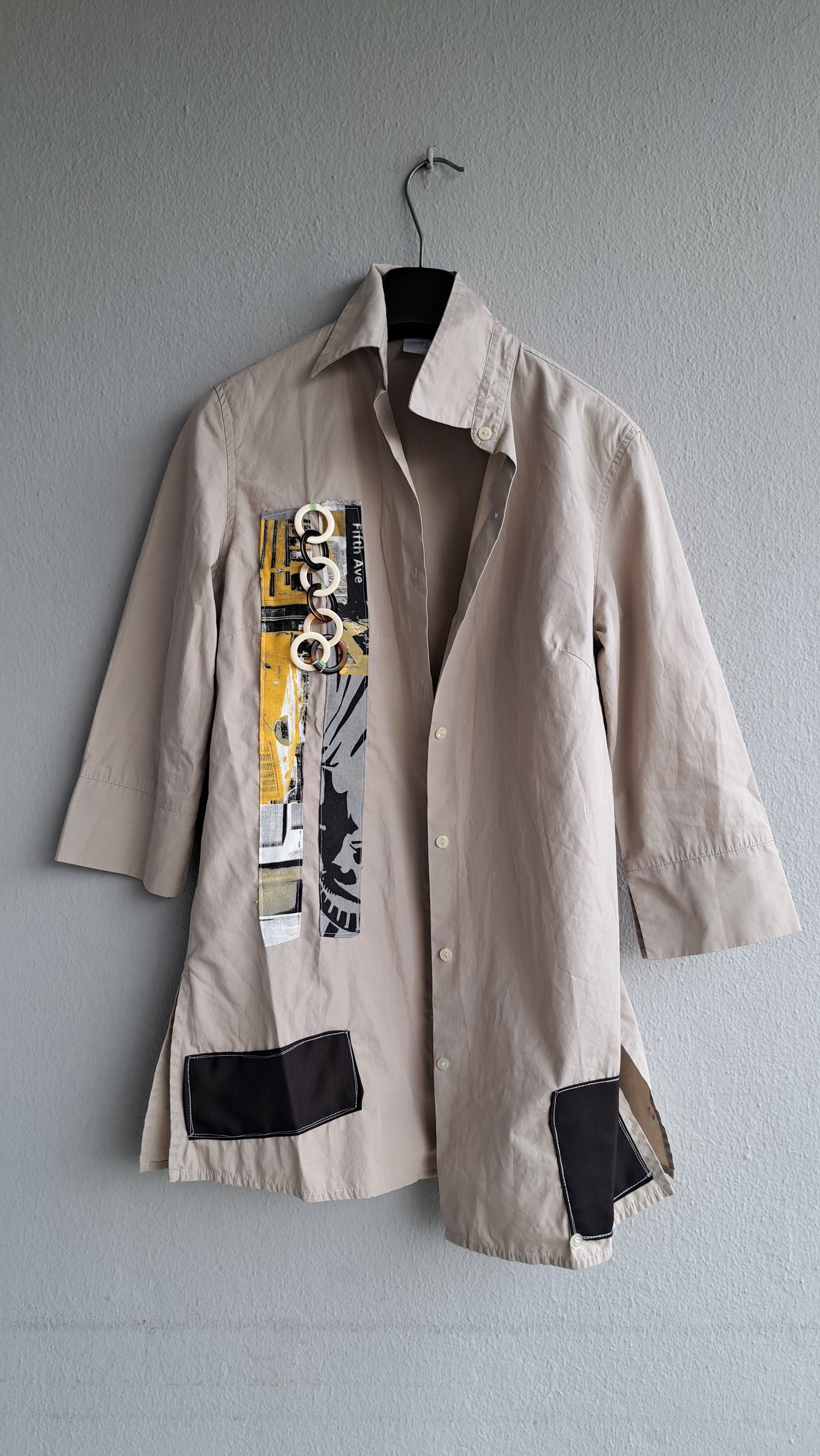 Μακρύ πουκάμισο με διακοσμητικούς κρίκους | kallαίσθησις