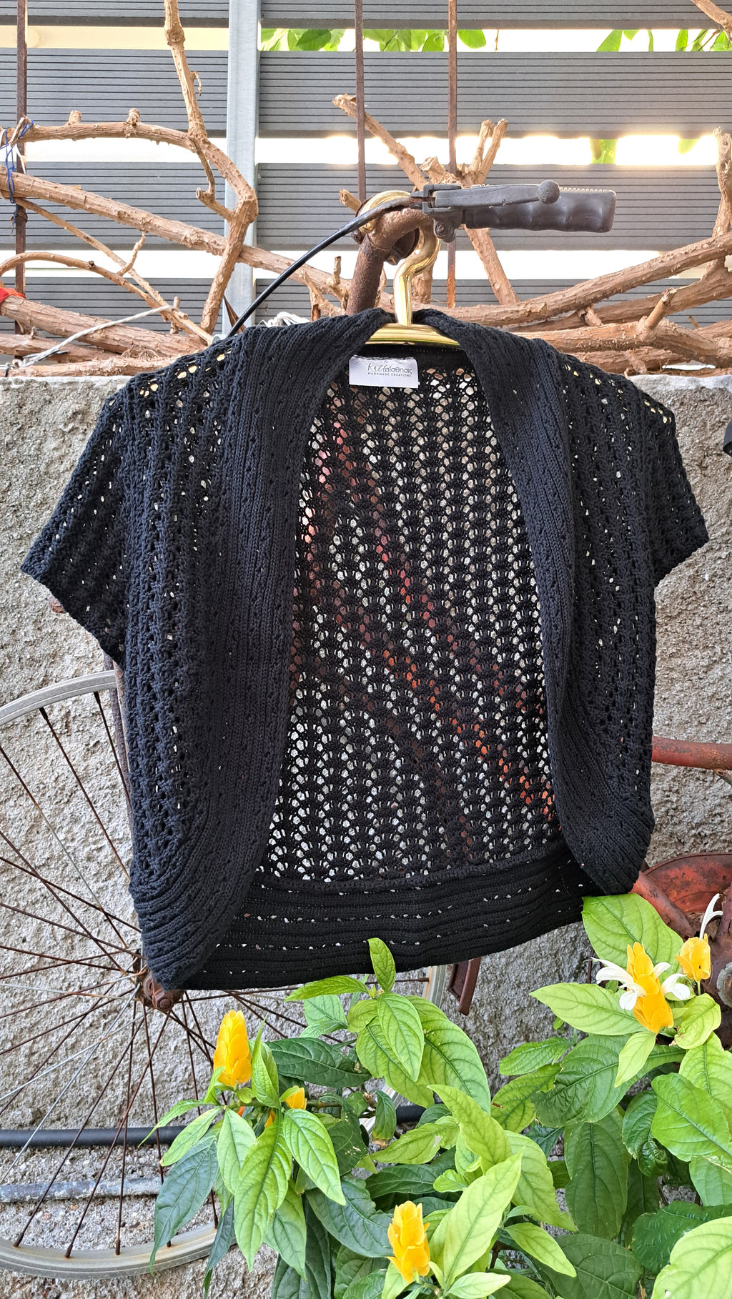 Πλεκτή Ζακέτα Μαύρη-μπολερό | kallαίσθησις