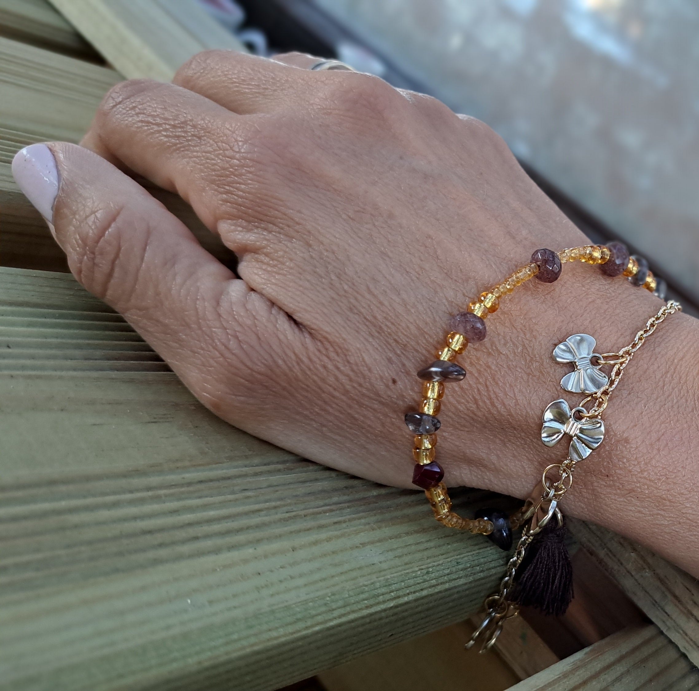 Χειροποίητο Βραχιόλι με Φιόγκους & Χάντρες | Kallαίσθησις