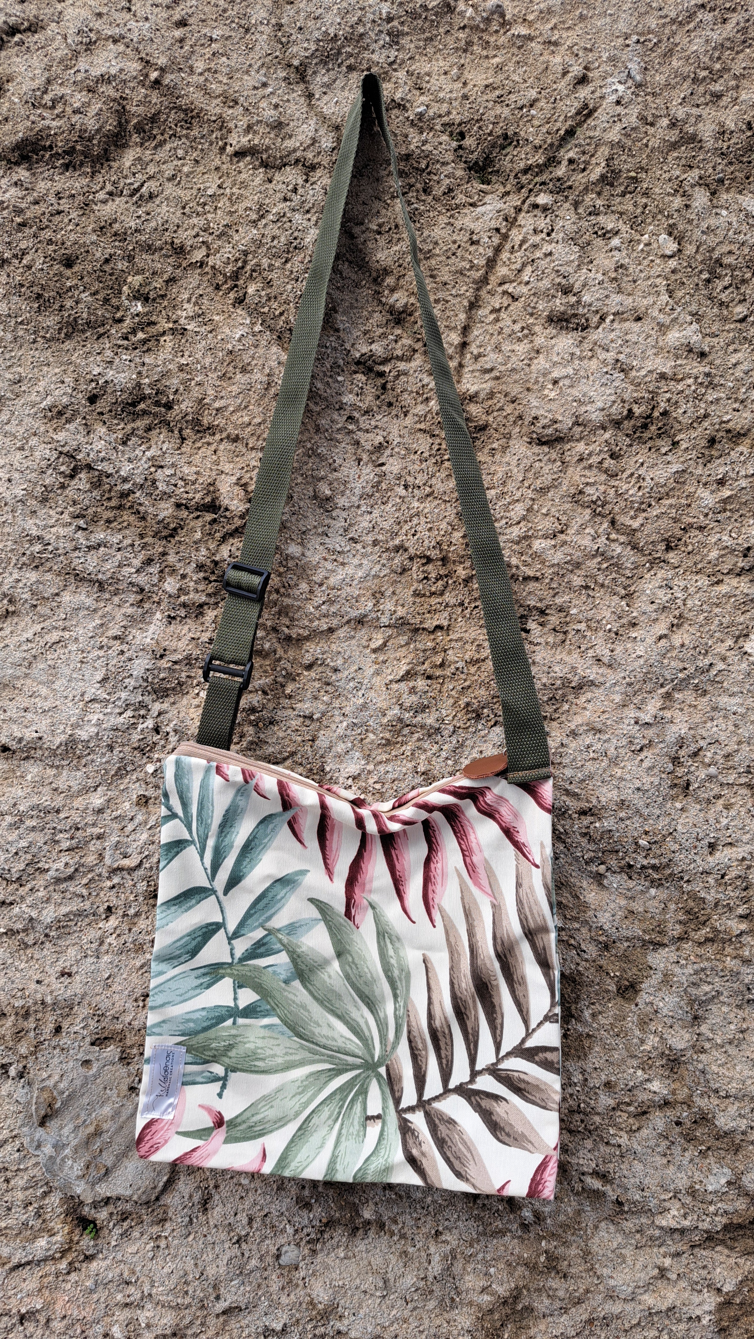 Τσάντα Ώμου με Φυτικό Σχέδιο | kallαίσθησις