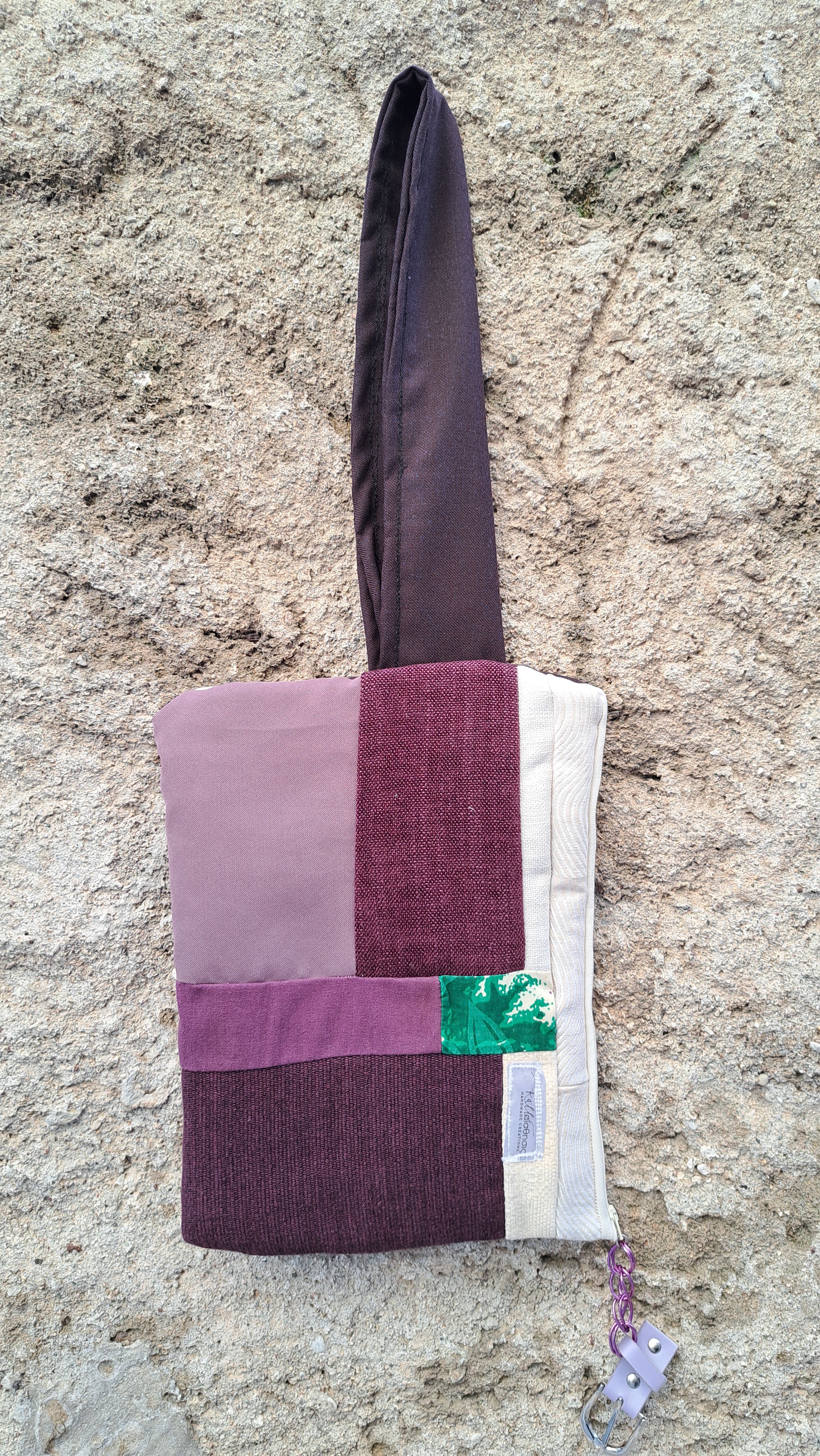 Τσαντάκι patchwork σε λιλά & μωβ αποχρώσεις | kallαίσθησις