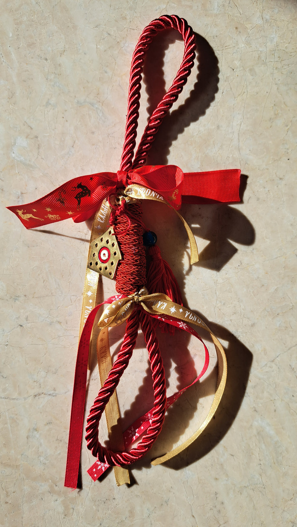 Γούρι με Μεταλλικό Σπίτι & Ματάκι | Kallαίσθησις