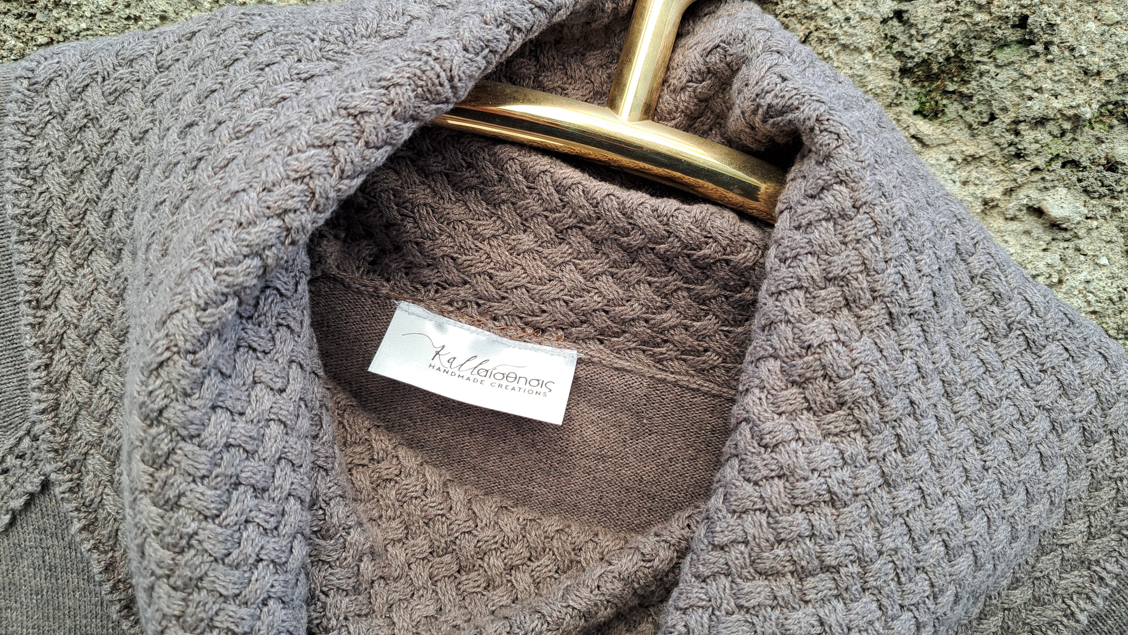 Μπλούζα-φόρεμα με Snake Λεπτομέρεια & Πλεκτό Γιακά | kallαίσθησις