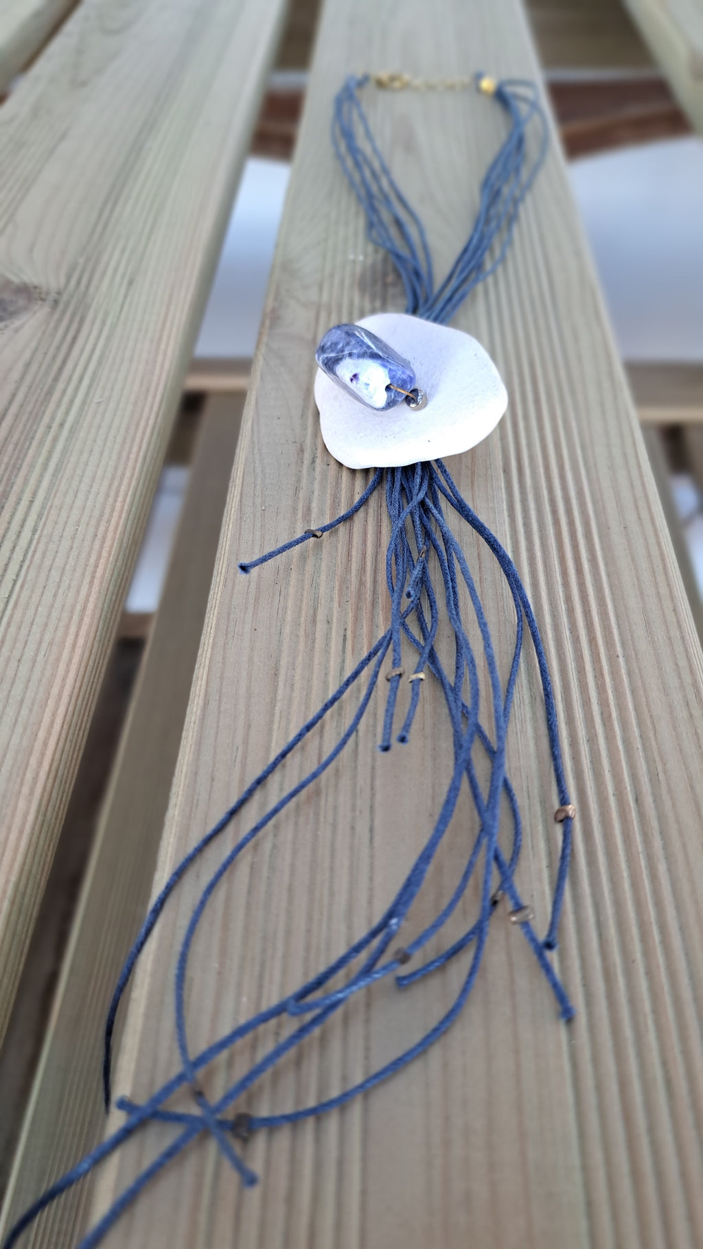 Κολιέ “Θαλασσινή Αύρα” με Μπλε Πέτρα | Kallαίσθησις