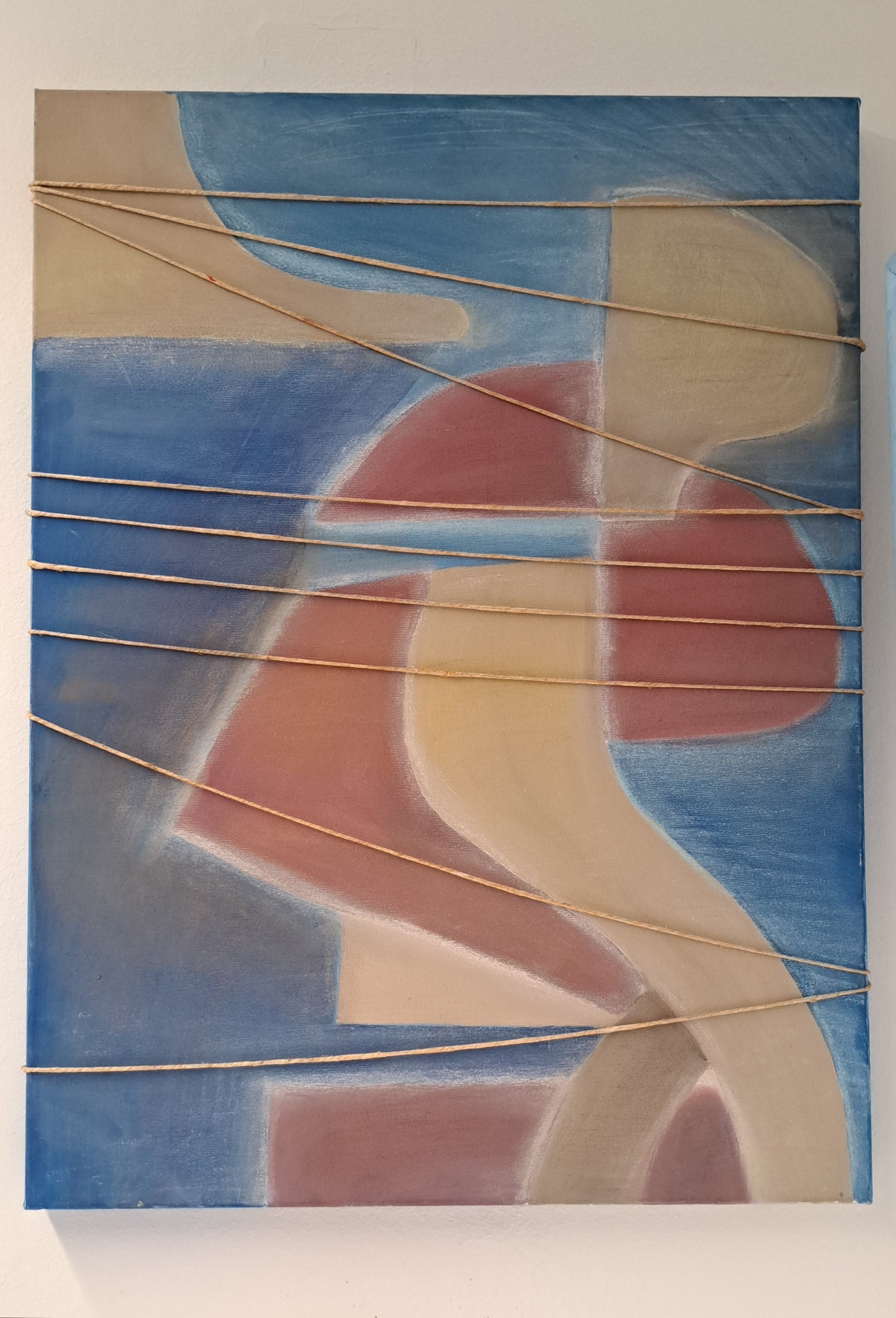 Αφηρημένος Χειροποίητος Πίνακας με Σχοινιά & Απαλές Αποχρώσεις | kallαίσθησις