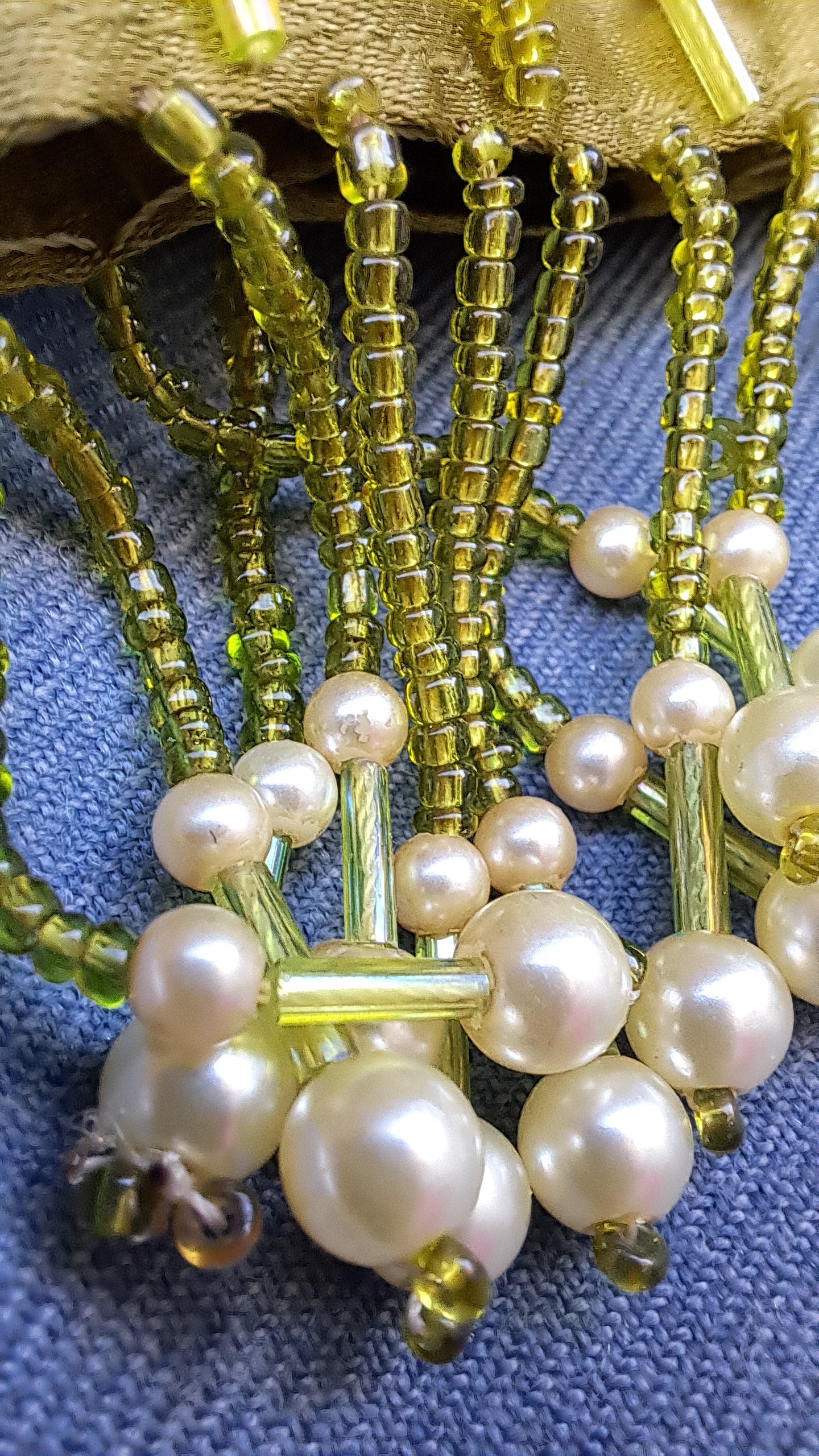 Βραχιόλι με Πράσινες Χάντρες & Πέρλες | kallαίσθησις