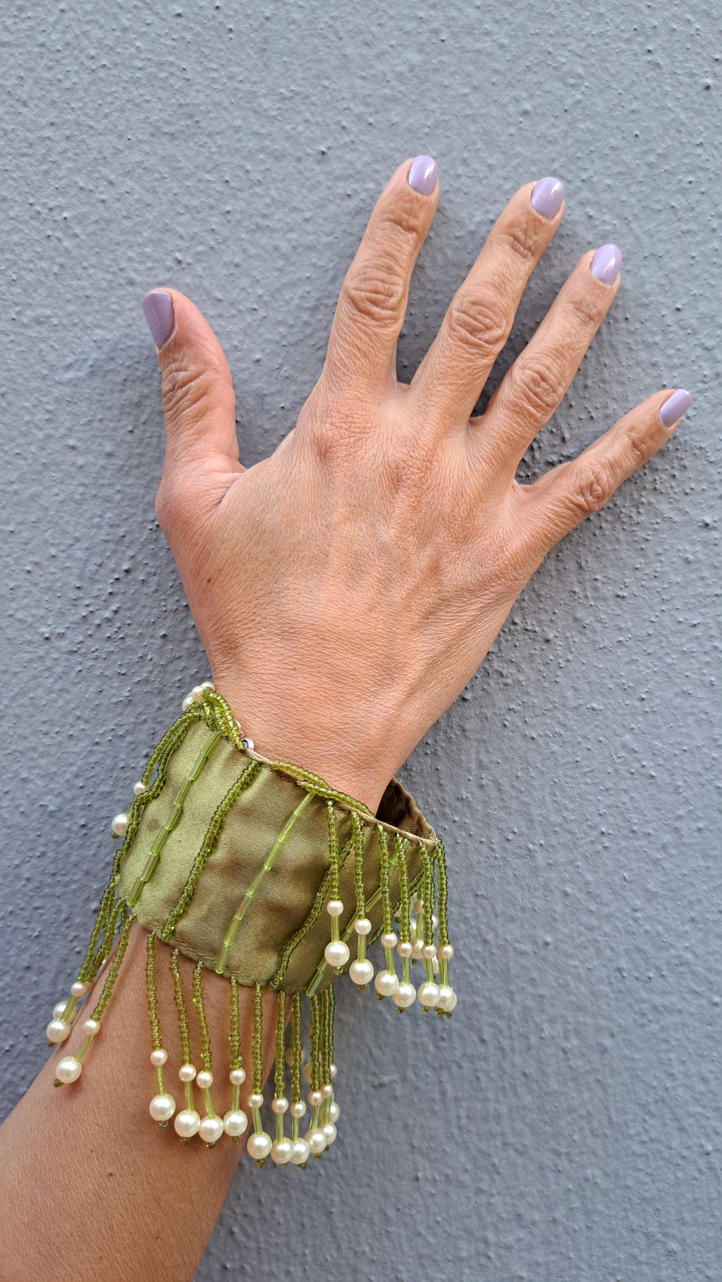 Βραχιόλι με Πράσινες Χάντρες & Πέρλες | kallαίσθησις