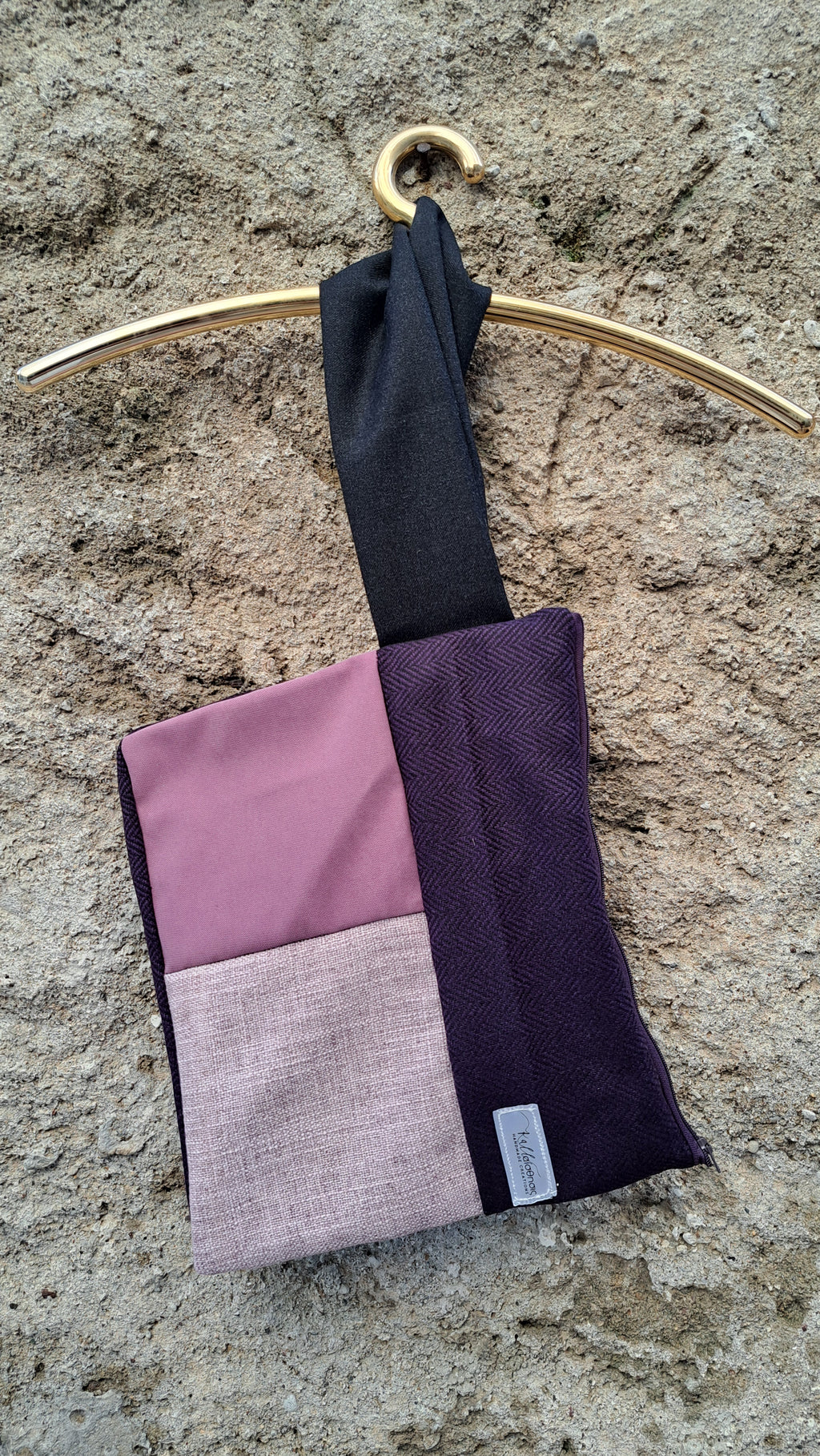 Τσαντάκι patchwork σε μωβ & ροζ αποχρώσεις | kallαίσθησις