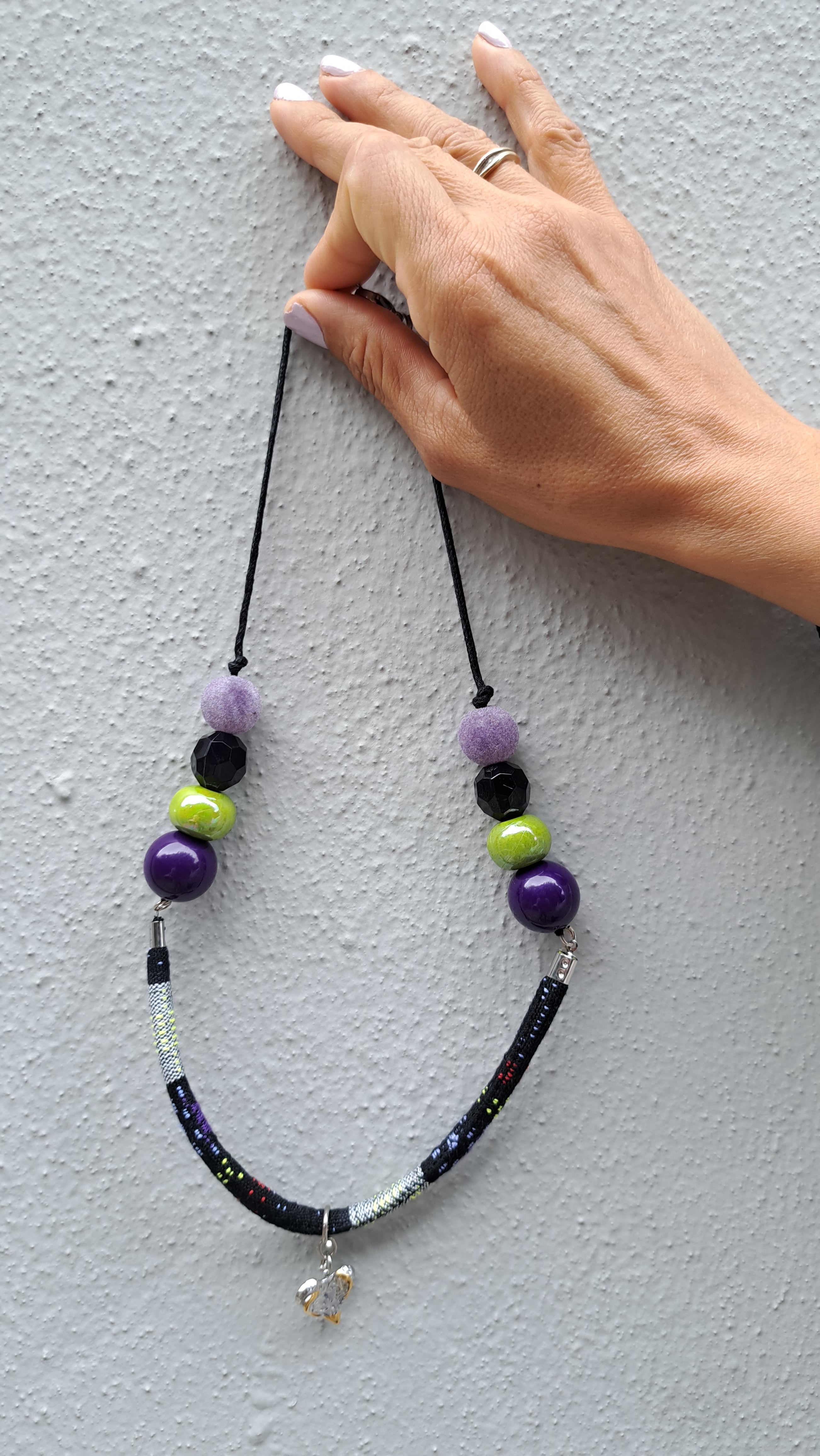 Κολιέ “Μωβ & Πράσινη Αρμονία” | kallαίσθησις