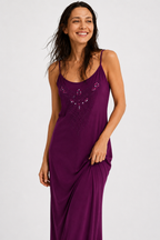 Plum Satin Dress | Kallaisthisis