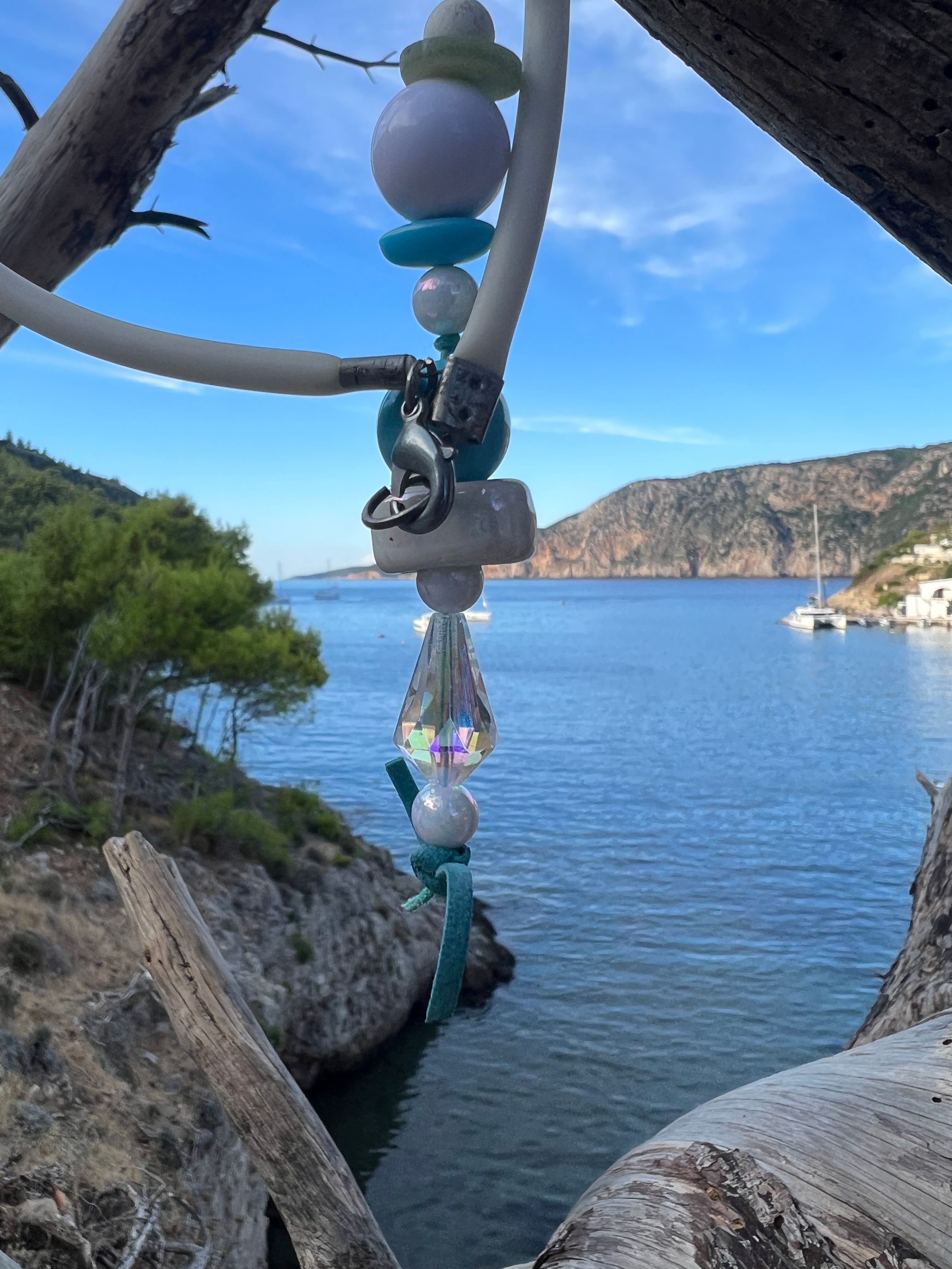 Χειροποίητο Κολιέ — Μπλε & Λευκές Χάντρες | Kallαίσθησις