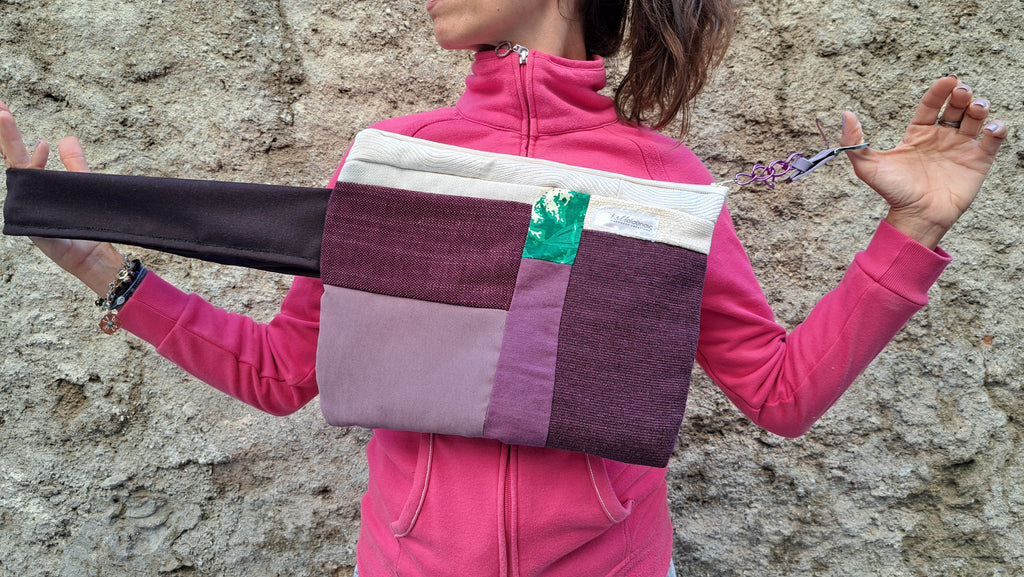 Τσαντάκι patchwork σε λιλά & μωβ αποχρώσεις | kallαίσθησις