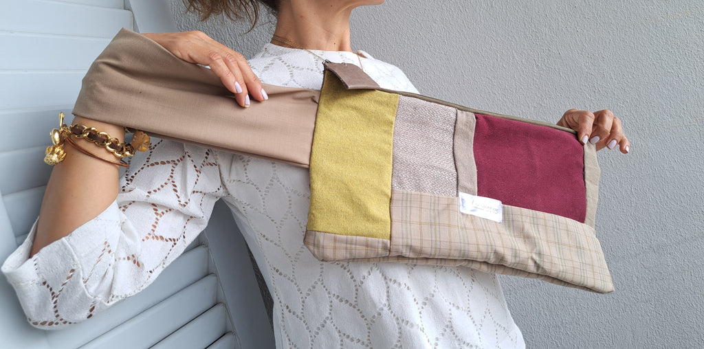 Τσαντάκι patchwork σε γήινες αποχρώσεις | kallαίσθησις