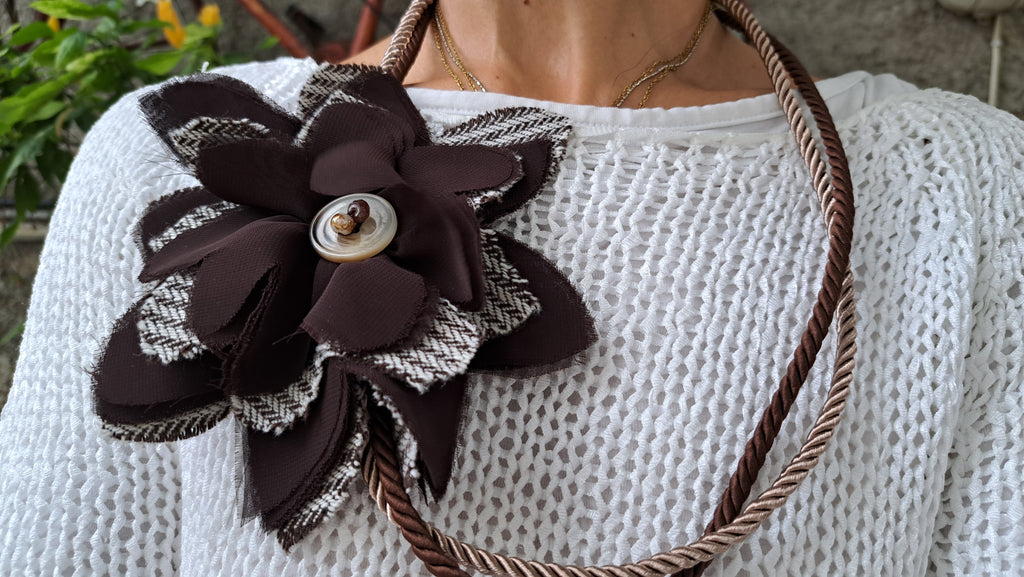 Κολιέ “Καφέ Άνθος” | kallαίσθησις