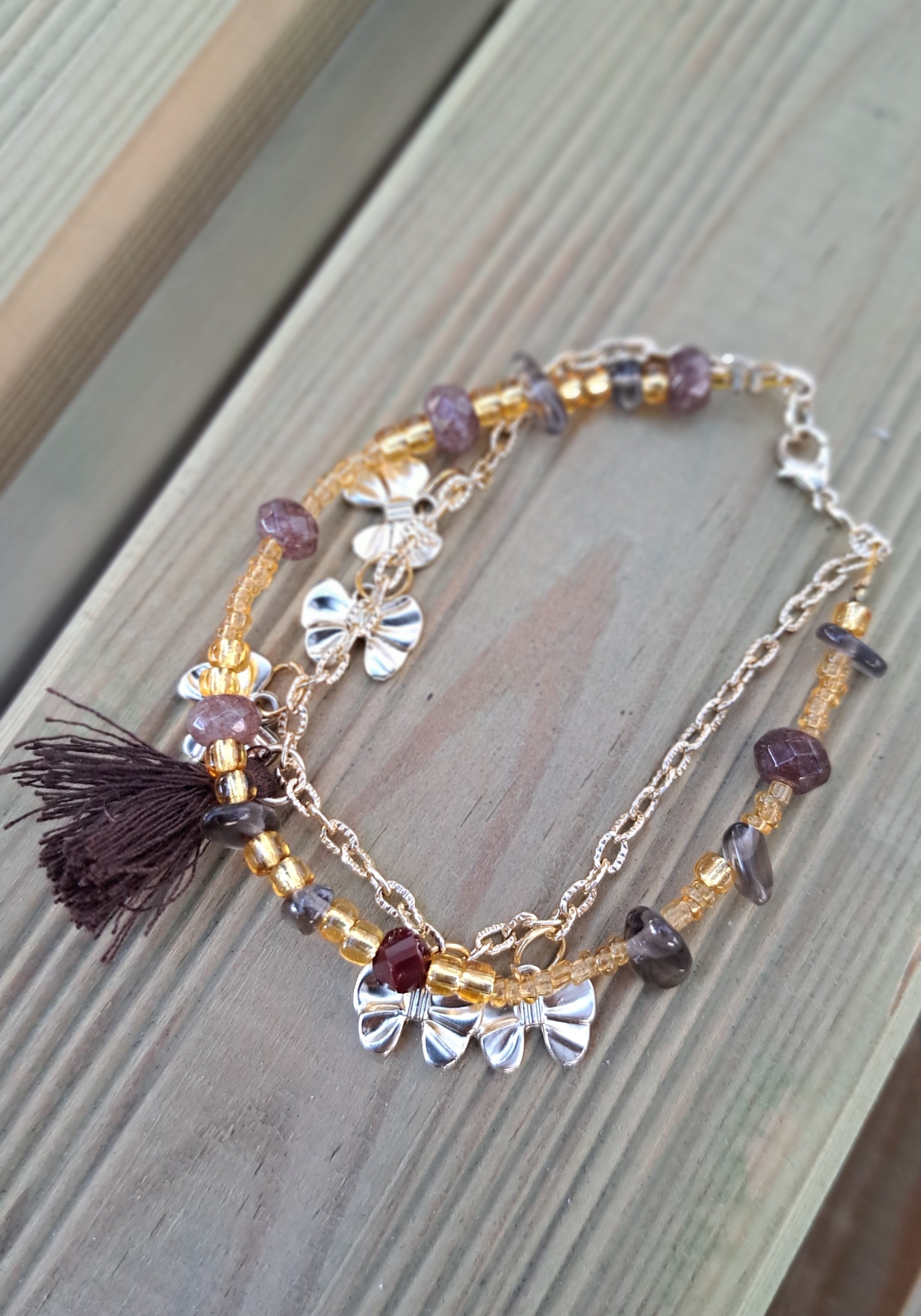 Χειροποίητο Βραχιόλι με Φιόγκους & Χάντρες | Kallαίσθησις