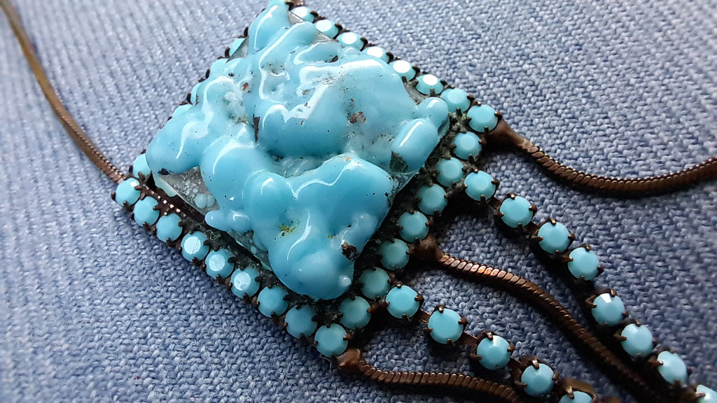 Κολιέ Τιρκουάζ Τετράγωνο | kallαίσθησις